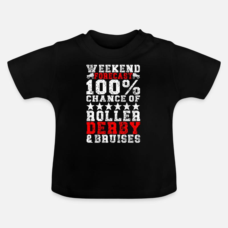 Roller derby - T-shirt bio col rond Bébé - noir