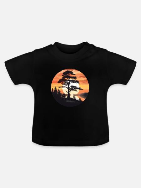 Kiefer - Baby Bio-T-Shirt mit Rundhals - Schwarz