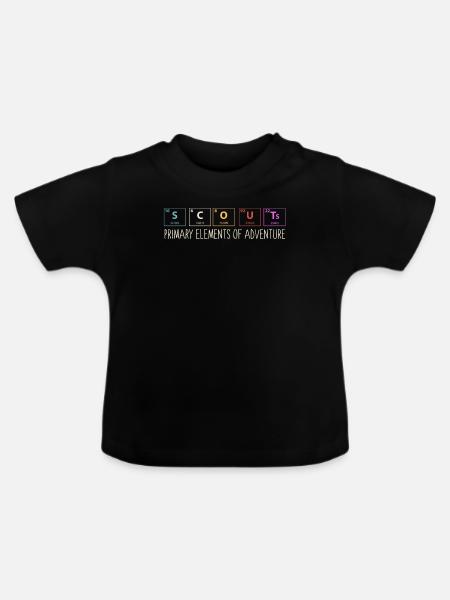 Pfadfinder Elemente - Baby Bio-T-Shirt mit Rundhals - Schwarz