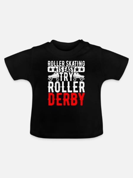 Roller Derby - Baby Bio-T-Shirt mit Rundhals - Schwarz