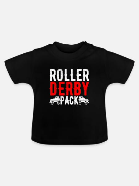 Roller Derby - Baby Bio-T-Shirt mit Rundhals - Schwarz