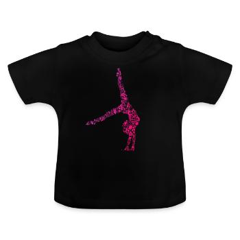 Rhythmic Gymnastics - Baby Organic T-Shirt with Round Neck - black - Front