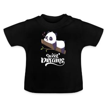 Fais de beaux rêves - Süße Träume - T-shirt bio col rond Bébé - noir - Devant