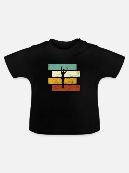 Tanzen Retro - Baby Bio-T-Shirt mit Rundhals - Schwarz