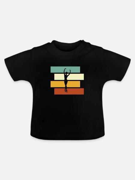 Tanzen Retro - Baby Bio-T-Shirt mit Rundhals - Schwarz