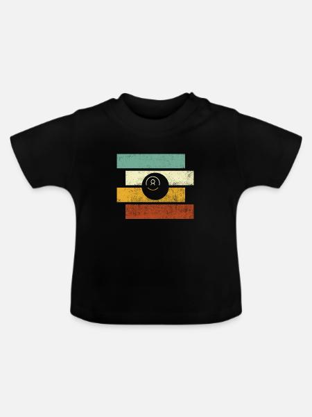 Billiard Retro - Baby Bio-T-Shirt mit Rundhals - Schwarz