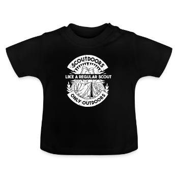 Aventure scoute - T-shirt bio col rond Bébé - noir - Devant