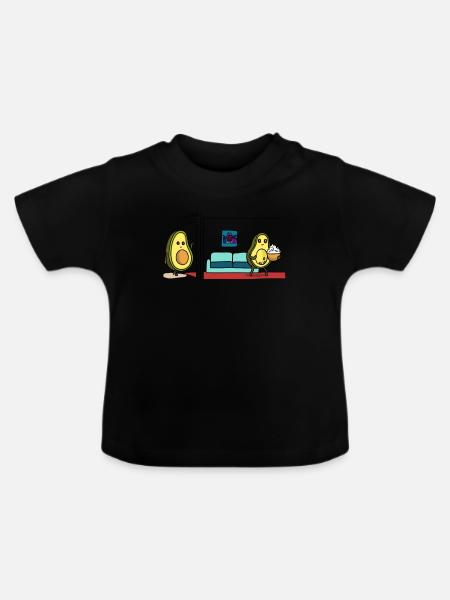 Avocado Kino - Baby Bio-T-Shirt mit Rundhals - Schwarz