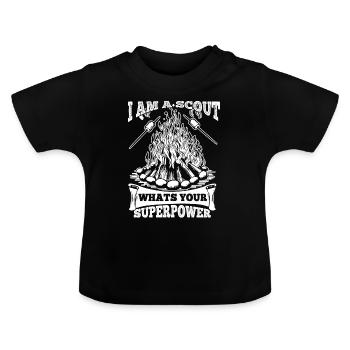 Pfadfinder - Baby Bio-T-Shirt mit Rundhals - Schwarz - Vorne