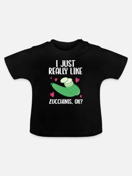 Zucchini - Baby Bio-T-Shirt mit Rundhals - Schwarz