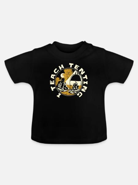 Pfadfinder Witzig - Baby Bio-T-Shirt mit Rundhals - Schwarz