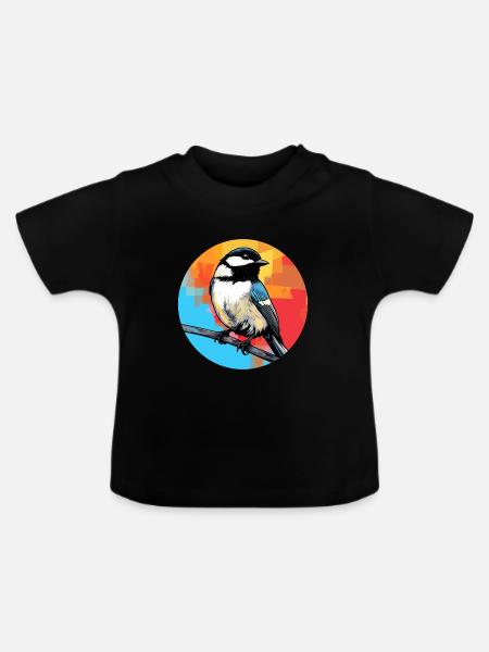Meise - Baby Bio-T-Shirt mit Rundhals - Schwarz
