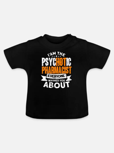 Apotheker - Baby Bio-T-Shirt mit Rundhals - Schwarz