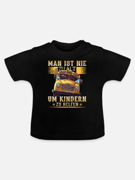 Schulbuswärter - Schulbusfahrer - Baby Bio-T-Shirt mit Rundhals - Schwarz