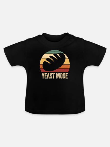 Weinlese-Hefe-Modus - Baby Bio-T-Shirt mit Rundhals - Schwarz
