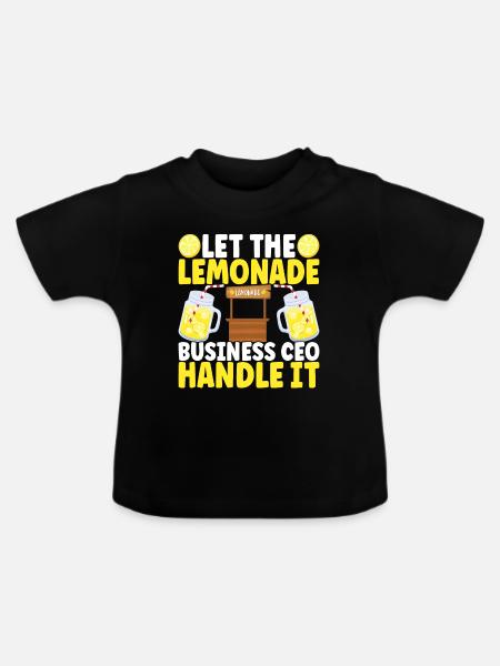 Limonade Limonadenstand - Baby Bio-T-Shirt mit Rundhals - Schwarz