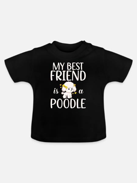 Poodle Gifts - Baby Bio-T-Shirt mit Rundhals - Schwarz