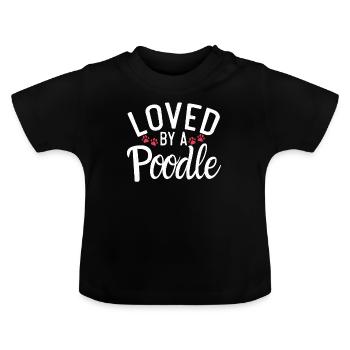 Poodle Gifts - Baby Bio-T-Shirt mit Rundhals - Schwarz - Vorne