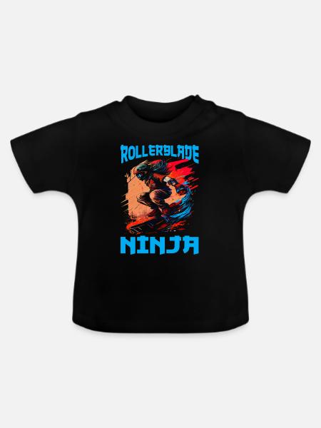 Rollerblade Ninja 6 - Baby Bio-T-Shirt mit Rundhals - Schwarz