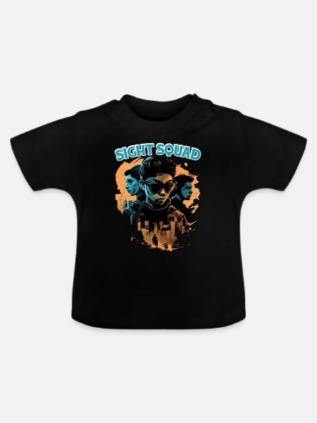 Sight Squad 6 - Baby Bio-T-Shirt mit Rundhals - Schwarz