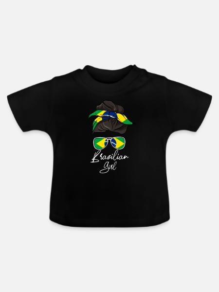 Brasilien - Baby Bio-T-Shirt mit Rundhals - Schwarz