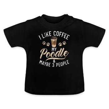 Poodle Gifts - Baby Bio-T-Shirt mit Rundhals - Schwarz - Vorne