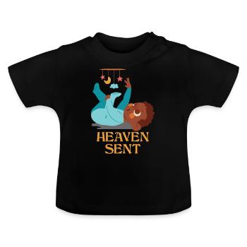 Mignon Heaven Envoyé - T-shirt bio col rond Bébé - noir - Devant