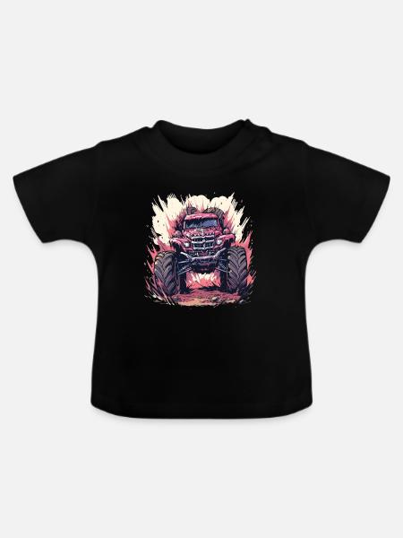 Monstertruck - Baby Bio-T-Shirt mit Rundhals - Schwarz