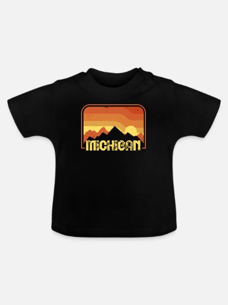 michigan - Baby Bio-T-Shirt mit Rundhals - Schwarz