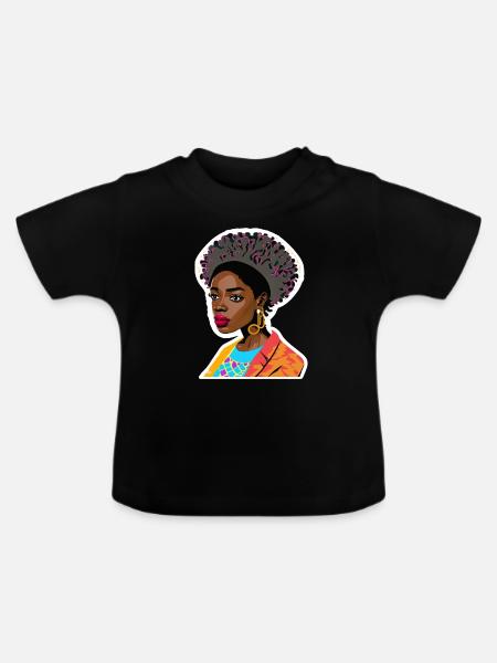 Frau - Baby Bio-T-Shirt mit Rundhals - Schwarz