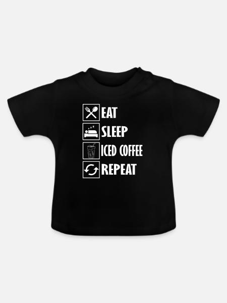 Lustiges Design Für Eiskaffee Design - Baby Bio-T-Shirt mit Rundhals - Schwarz