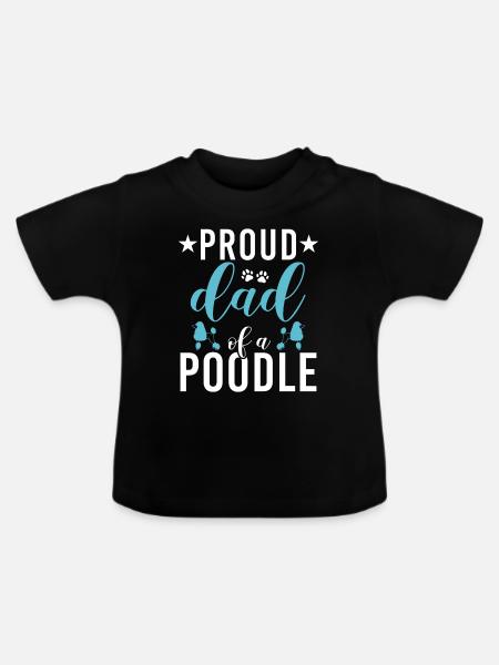 Poodle Gifts - Baby Bio-T-Shirt mit Rundhals - Schwarz