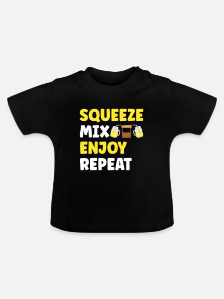 Limonade Limonadenstand - Baby Bio-T-Shirt mit Rundhals - Schwarz