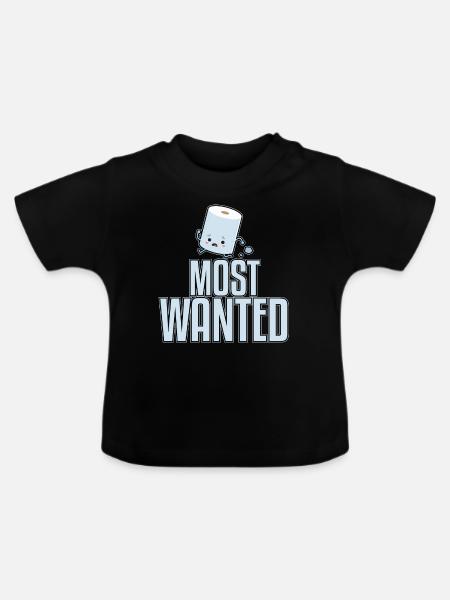Most Wanted - Baby Bio-T-Shirt mit Rundhals - Schwarz