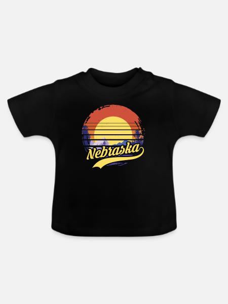 Nebraska - Baby Bio-T-Shirt mit Rundhals - Schwarz