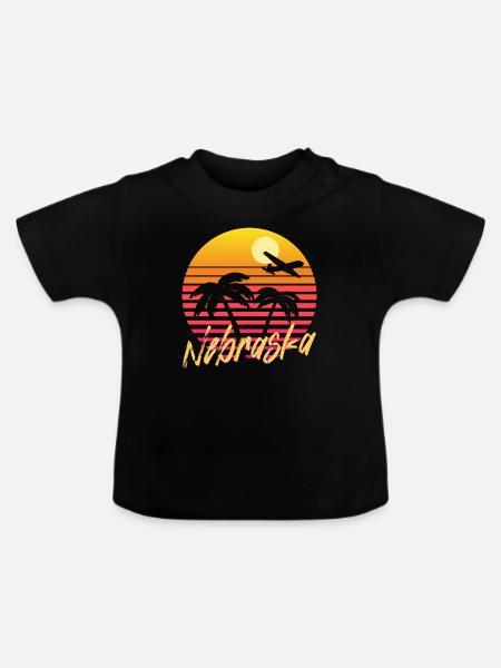 Nebraska - Baby Bio-T-Shirt mit Rundhals - Schwarz