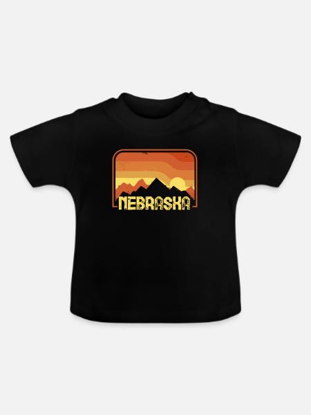 Nebraska - Baby Bio-T-Shirt mit Rundhals - Schwarz