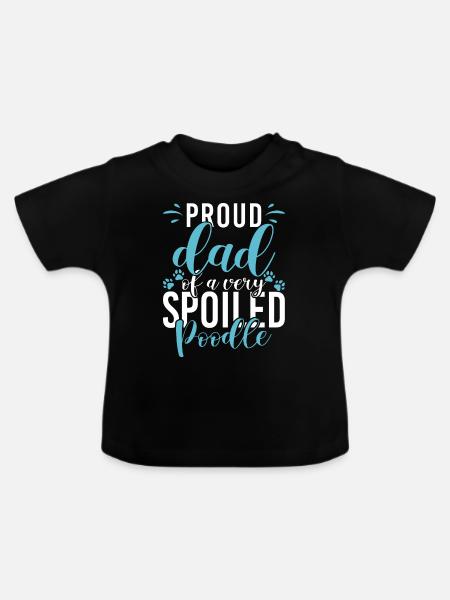 Poodle Gifts - Baby Bio-T-Shirt mit Rundhals - Schwarz