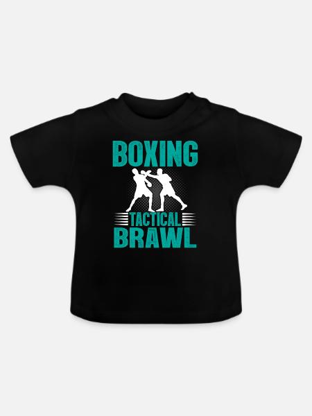 Boxing: Tactical Brawl - Baby Bio-T-Shirt mit Rundhals - Schwarz