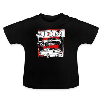 Jdm / Tuning / Turbocompresseur / Jantes / Chiptuning - T-shirt bio col rond Bébé - noir - Devant