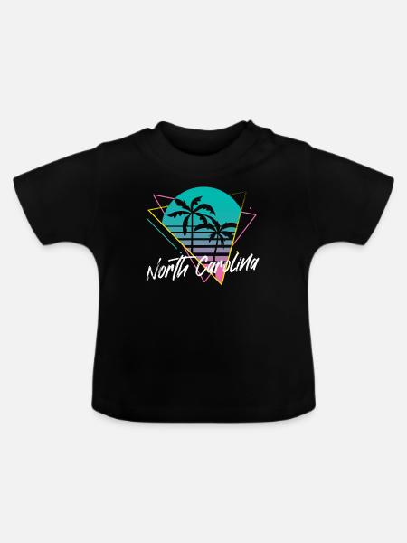 North Carolina - Baby Bio-T-Shirt mit Rundhals - Schwarz