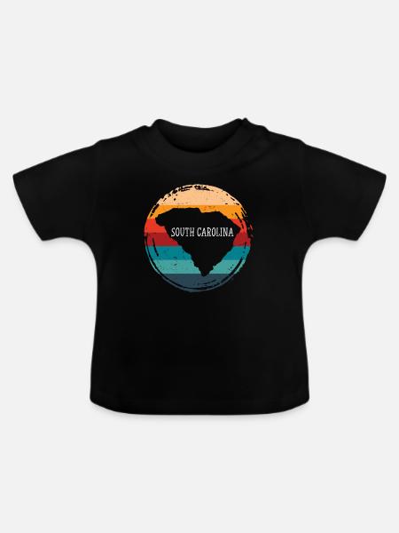 South Carolina - Baby Bio-T-Shirt mit Rundhals - Schwarz