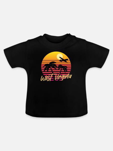 West Virginia - Baby Bio-T-Shirt mit Rundhals - Schwarz