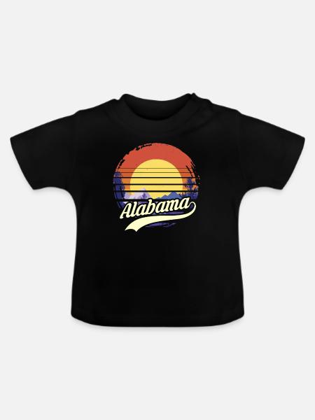 alabama - Baby Bio-T-Shirt mit Rundhals - Schwarz