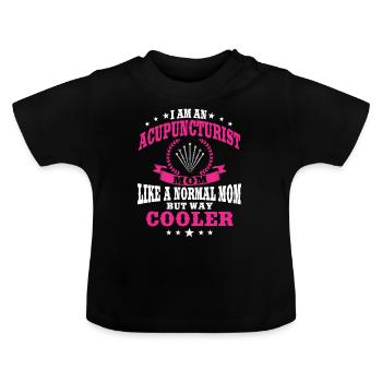 Acupuncteur Maman Acupuncture Femmes - T-shirt bio col rond Bébé - noir - Devant