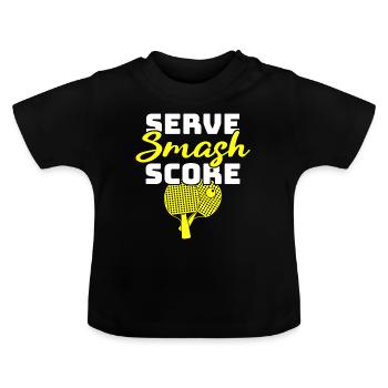 Tenue Club Joueur de Tennis de Table Club! - T-shirt bio col rond Bébé - noir - Devant