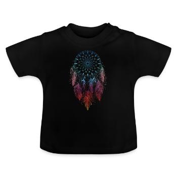 Dreamcatcher Traumfänger Spirituell - Baby Bio-T-Shirt mit Rundhals - Schwarz - Vorne