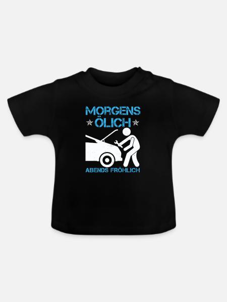 Automechaniker - Baby Bio-T-Shirt mit Rundhals - Schwarz