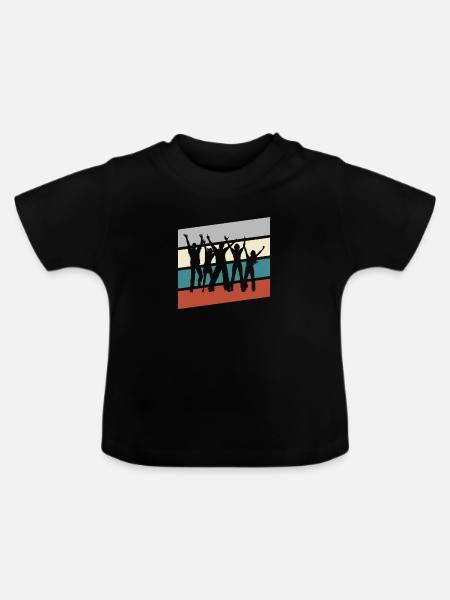 Tanzen Retro - Baby Bio-T-Shirt mit Rundhals - Schwarz