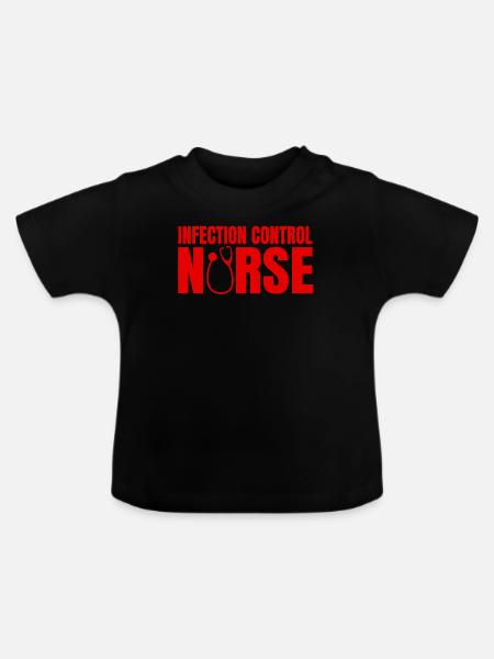 Hygiene Krankenschwester Geschenk - Baby Bio-T-Shirt mit Rundhals - Schwarz